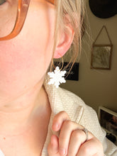 Load image into Gallery viewer, Sparkle Snowflake Hoops
