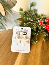 Load image into Gallery viewer, Sparkle Snowflake Hoops
