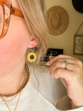 Load image into Gallery viewer, Sunflower Hoops
