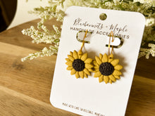 Load image into Gallery viewer, Sunflower Hoops
