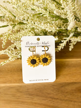 Load image into Gallery viewer, Sunflower Hoops
